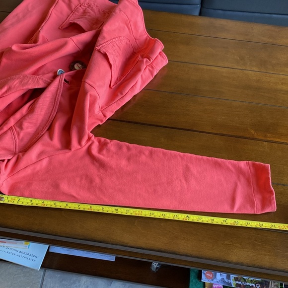 NEON BUDDHA Coral Blazer/Jacket Large Decorative Button Size Petite Large - Picture 13 of 13